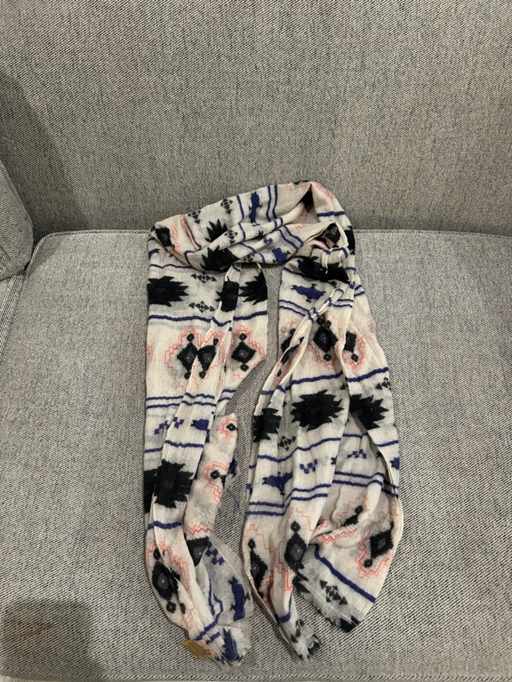 Ethnic wool and silk scarf